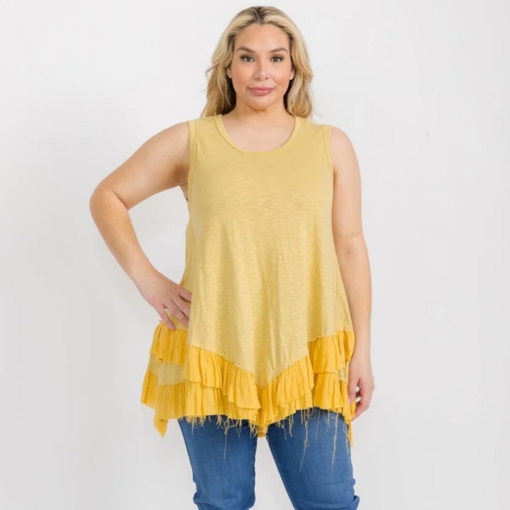 105 Women's PLUS Size Sleeveless Layered Top